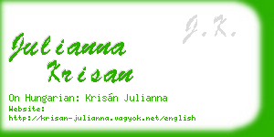 julianna krisan business card